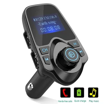 

Bluetooth Car MP3 Player FM Transmitter with Dual USB 5V 2.1A USB Charger Bluetooth Handsfree Car Wireless Radio Audio Adapter