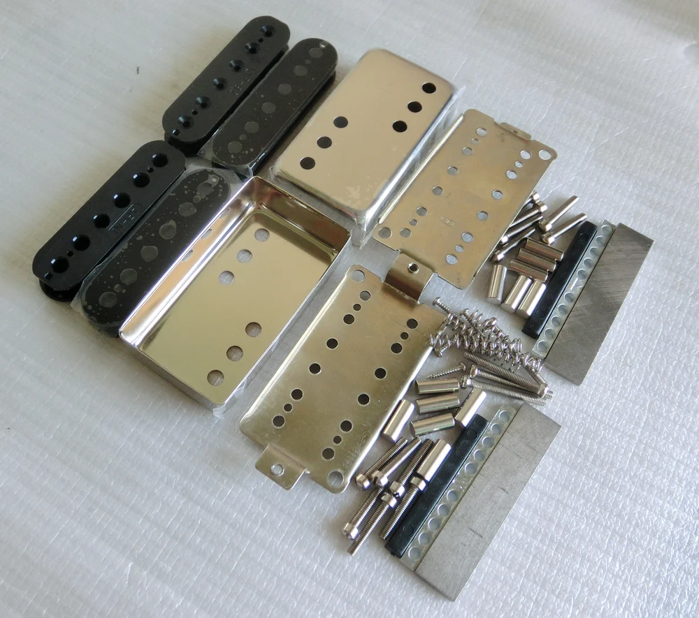 

Free Shipping N&B per set 3+3 style LP guitar pickup kits Nickel silver pickup cover and baseplate Alnico pickup