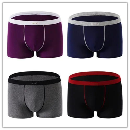 

4pcs/lot Top Quality Boxers pure cotton Underwear Male Box Plus Big Size L/XL/XXXL/4XL/5XL Boxer Shorts Men's underpants