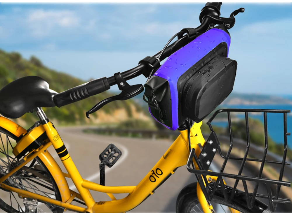 Sale Waterproof Bicycle Bag Handlebar Basket Pack Mountain Bike Cycling Front Frame Tube Storage Shoulder Backpack Bike Accessories 9