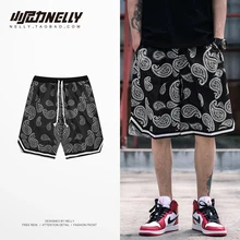 NELLY летние английские пять шорты мужские повседневные негабаритные шорты с принтом модные высококачественные Молодежные шорты