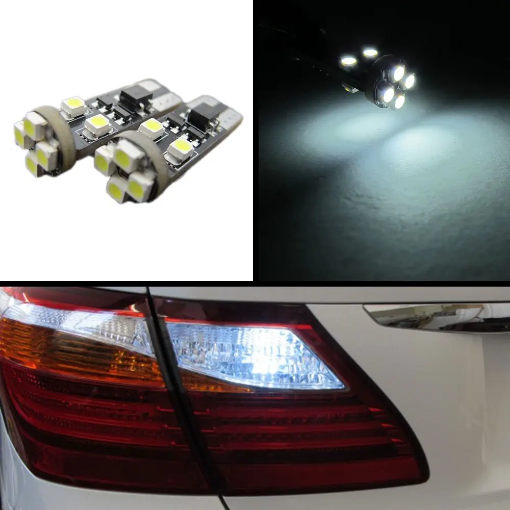Led's T10 W5W 194 Com 8 Led Super Branco( Esmagadinha) Cambus|t10 w5w|t10 w5w 194super branco |