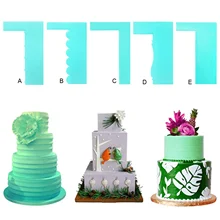 Behogar Пластик Гладкой Полировщик скребок для 6 дюймов Торт Помадка мусс чизкейк для рождественской вечеринки дня рождения Инструменты для декорирования