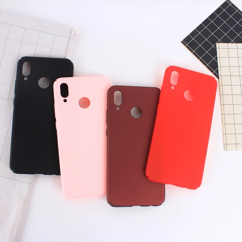 

New Arrival Hard PC Plain Funda Cover For Huawei P20 Lite Mate 10 Lite P Smart P8 Lite 2017 Simple Solid Color Phone Case