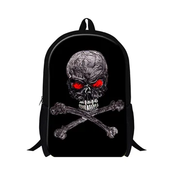 

Fashion Skull Print School Backpack Cool Fashion Skeleton Mens Double Shoulder Backpack Halloween Gift Waterproof School Bags