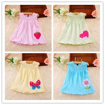 

5pc/lot Girls Dress with Many Patterns Baby's Dresses for Summer Kids Summer Clothing 0--12M