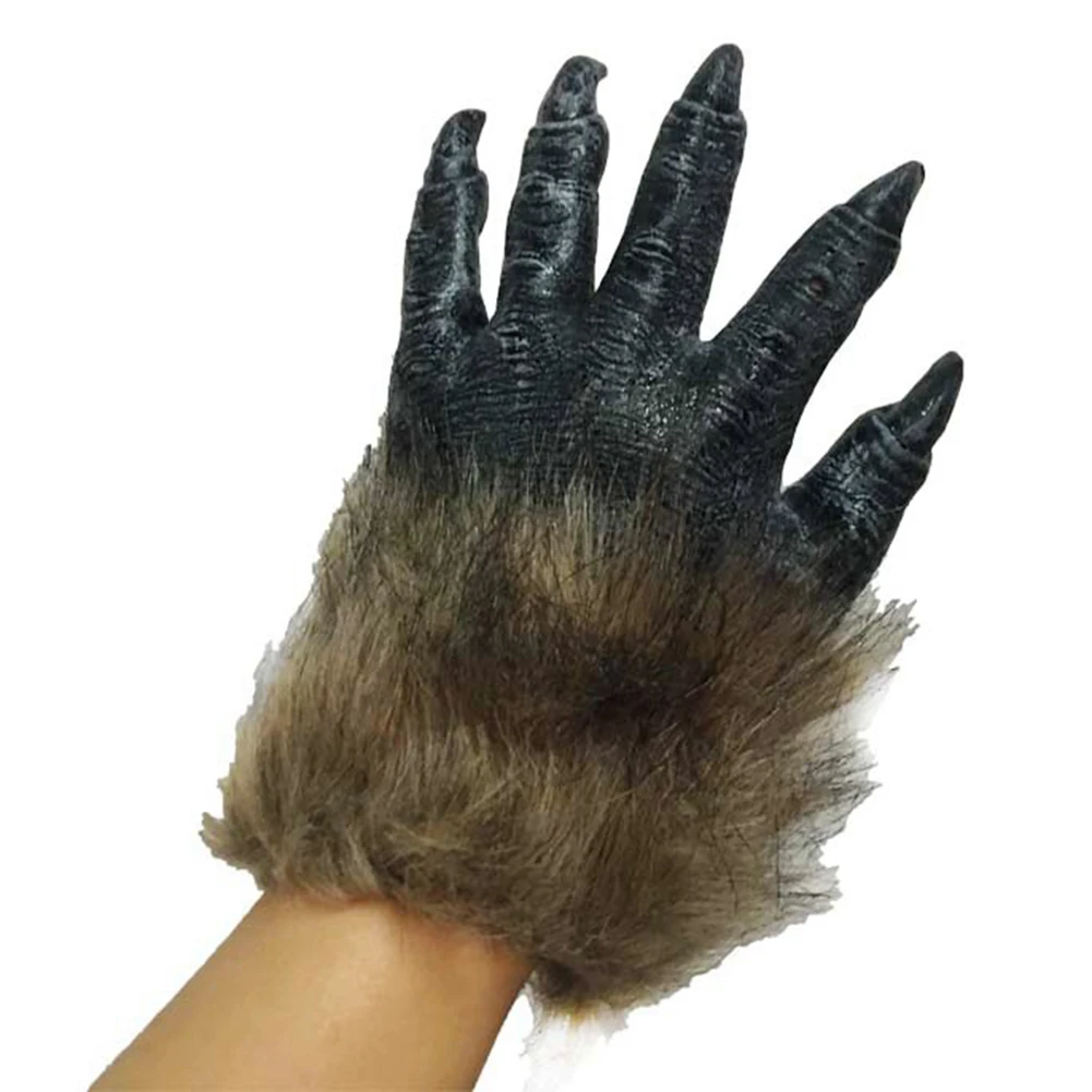Furry Monster Werewolf Hands Gloves Halloween Prop Cosplay Costume