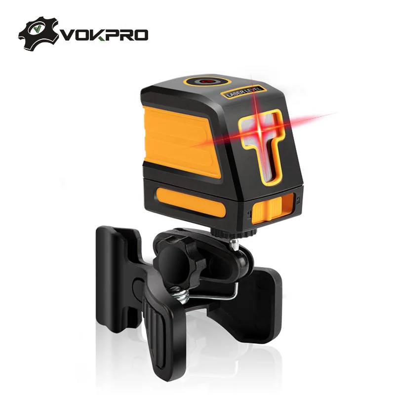 

Mini Portable Red Laser Level 2 Lines Cross Line Self-leveling Horizontal and Vertical Cross Line Leveling With Bracket