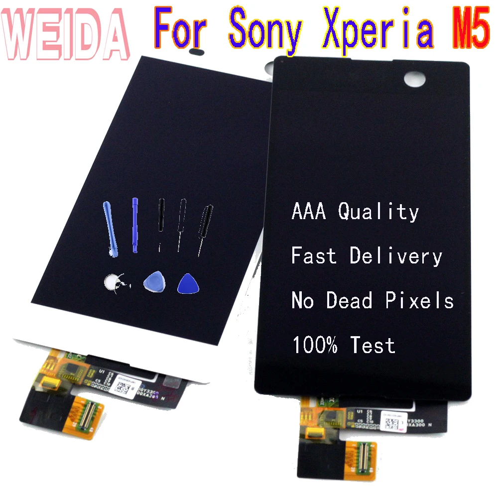 Дигитайзер сенсорного экрана в сборе WEIDA 5 дюймов для Sony Xperia M5 без рамки