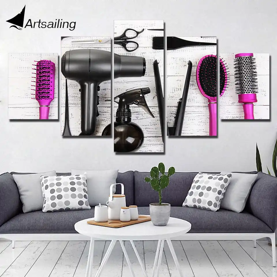 5 pieces posters hair salon cosmetology and hairdressing