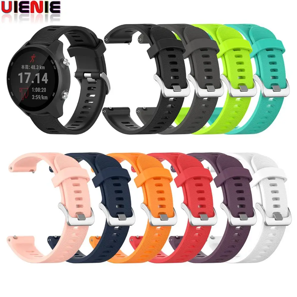 Цветной мягкий силиконовый сменный ремешок для Garmin Forerunner 245 умный Браслет