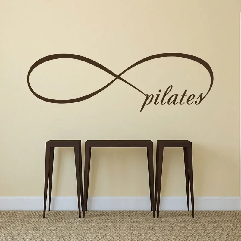 

Wall Decals Infinity Symbol Vinyl Decal Pilates Infinity Loop Wall Quote Vinyl Lettering Sticker Gym Wall Decoration DIY LV19