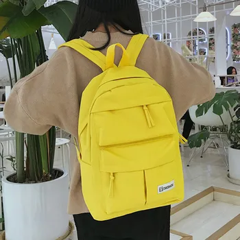 

Backpack Woman Backpack Couple Schoolbag Travel Hiking Bag Solid Backpack Collection Large Capacity Luminous Bag Mochila T