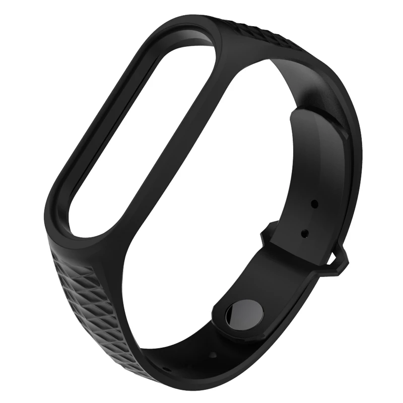 Силиконовый ремешок mi jobs для замены браслета mi Band 3, аксессуары для Xiaomi mi Band 3, Смарт-часы mi band 3, спортивный браслет - Цвет: Black