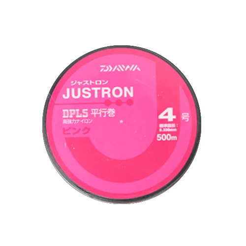 Оригинальная Daiwa леска JUSTRON DPLS 500 м нейлоновая леска Сделано в Японии 8LB-25LB - Color: PINK