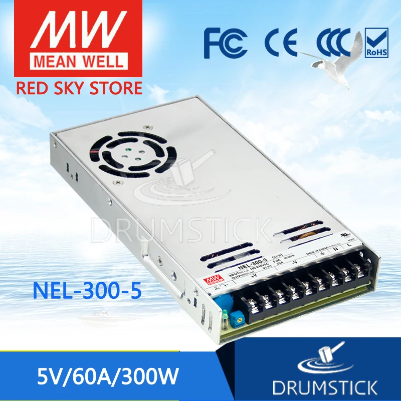 

MEAN WELL NEL-300-5 5V 60A meanwell NEL-300 300W Single Output Switching Power Supply