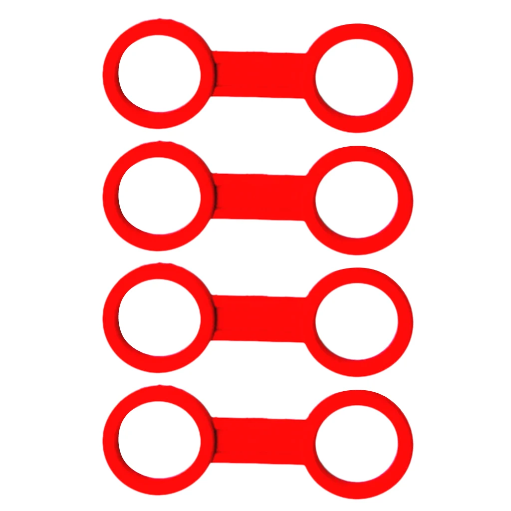 4 pcs Durable Flexible Silicone Universal Snorkel Clip Keeper Holder for Attaching to Scuba Dive Mask Pool Colorful