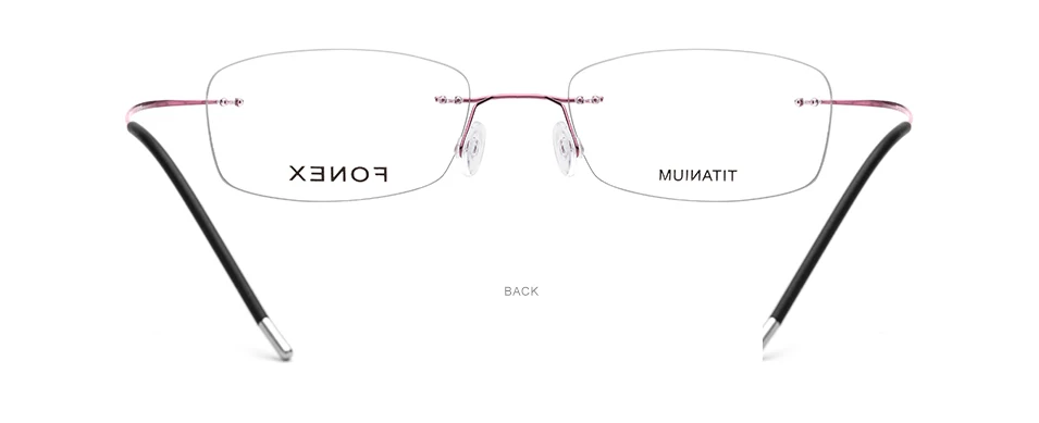 Титановый сплав оправа для очков, женские квадратные очки по рецепту, женские очки без оправы для близорукости, оправы для очков 62104
