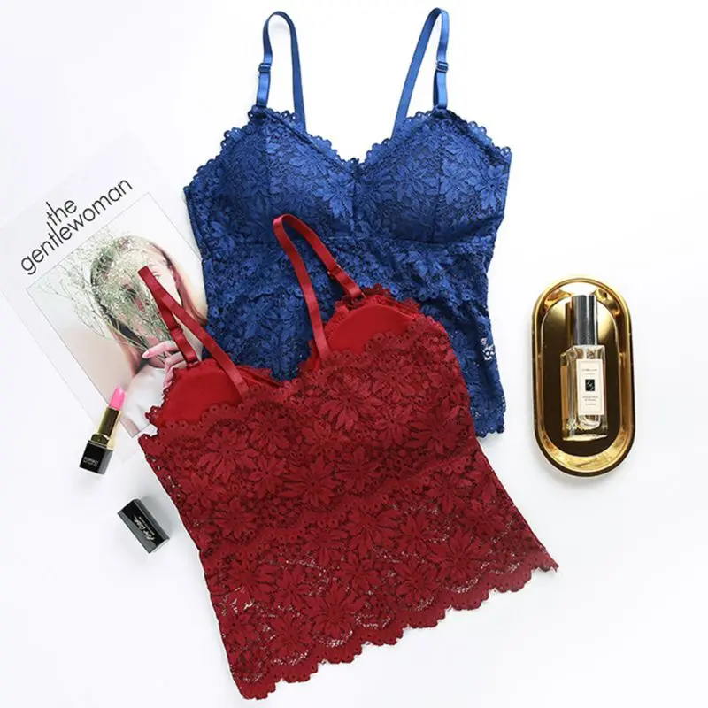 2018 Women Sexy Sling Lace Camisoles Fashion Comfortable V-neck Strapless Camisole Slim Solid Color Spaghetti Strap Vest 2018 Women Sexy Sling Lace Camisoles Fashion Comfortable V-neck Strapless Camisole Slim Solid Color Spaghetti Strap Vest