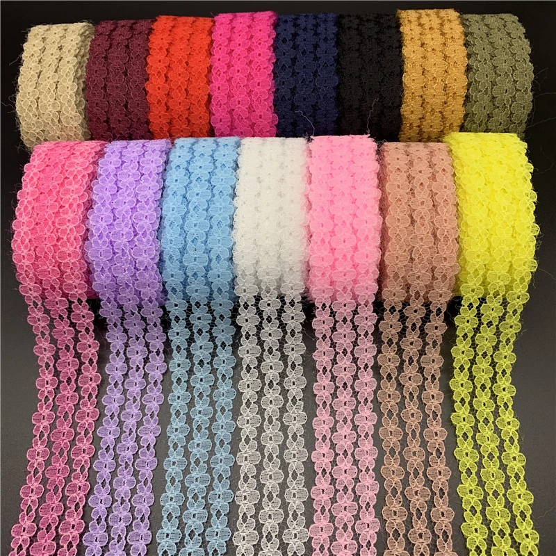 5yards/Lot 25mm Lace Ribbon Embroidered Lace Fabric Trim Decoration DIY Handmade Sewing Crafts African Lace Fabric
