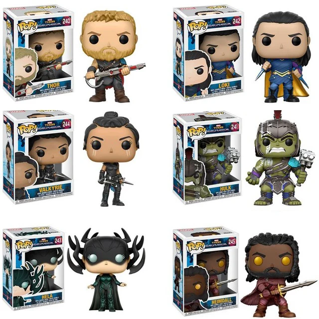 

FUNKO POP THOR LOKI HELA HULK VALKYRIE ction Figure Anime Model Pvc Collection Toys