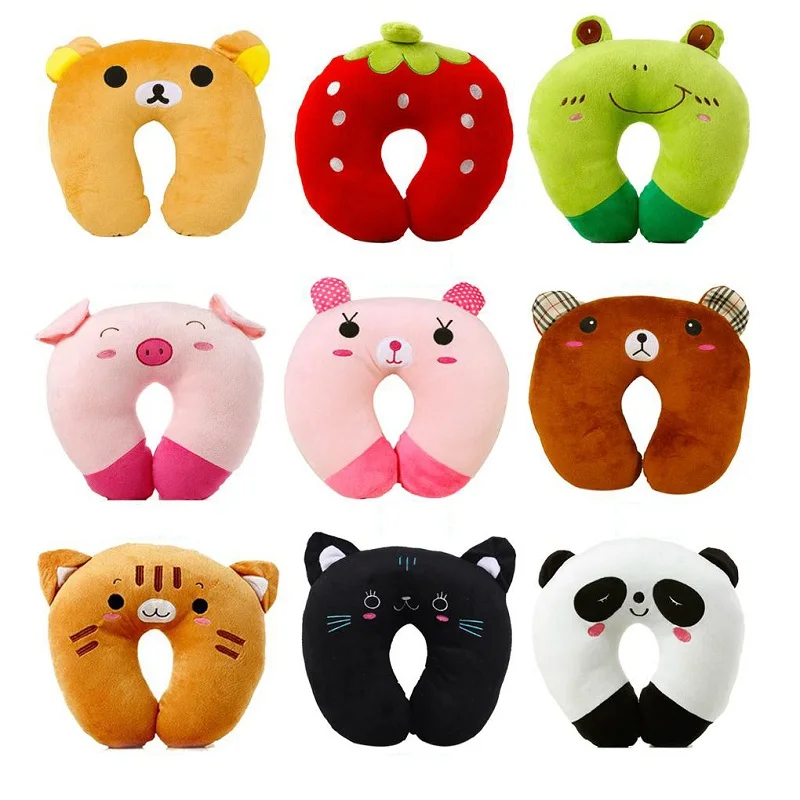 

Cute U Shape Plush Pillow Travel Pillow Cartoon Animal Car Headrest Office Cushion Sleep Neck Protection Pillow