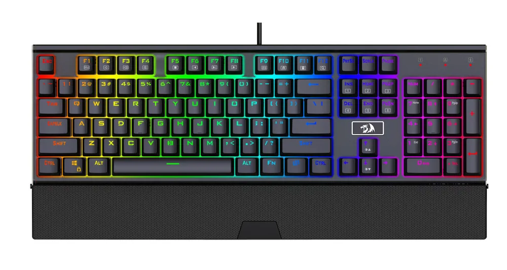 Механическая клавиатура с RGB подсветкой игровая синими механическими