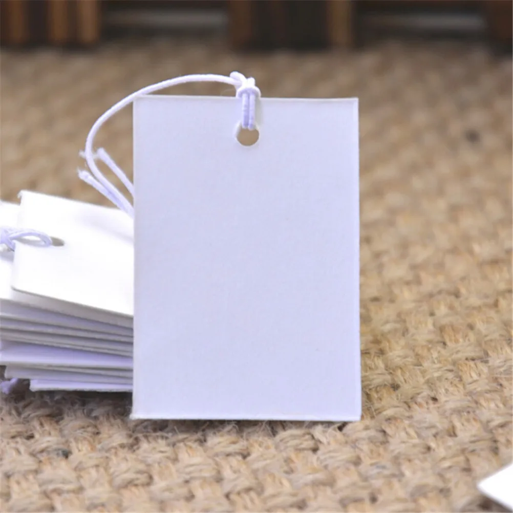 

100PCS/lot White Price Labels Hanging Carment Tags Paper Cloth Labels Clothing Jewelry Price Tag 4cm*3cm 5cm*3cm Wholesale