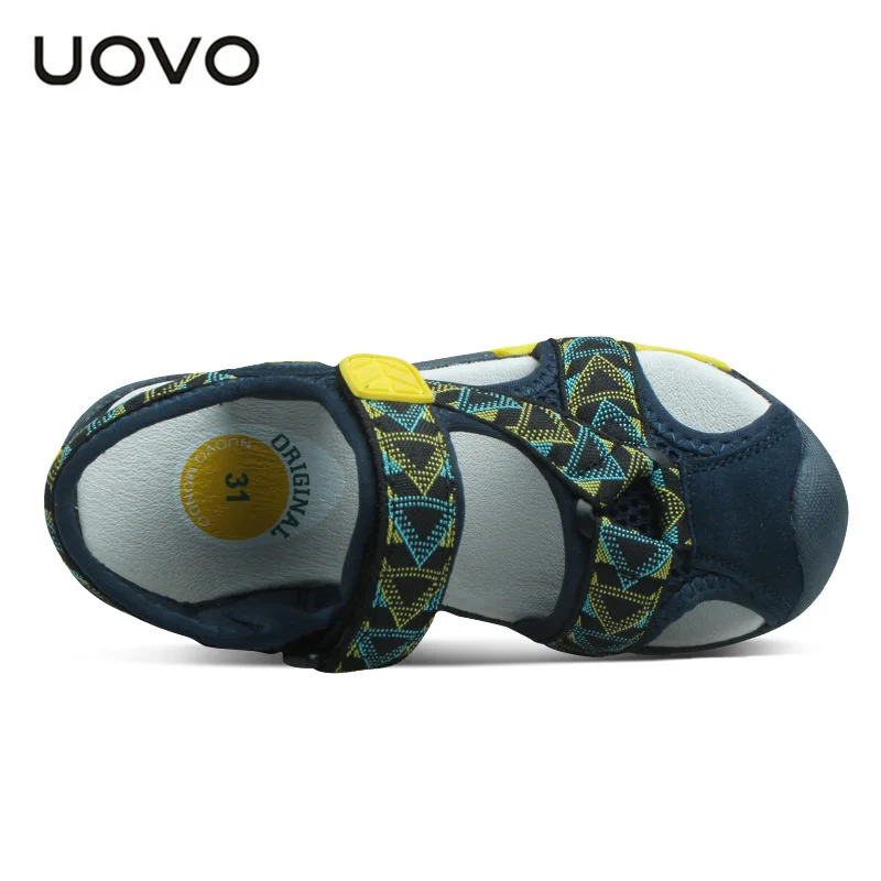 UOVO/Летняя обувь для мальчиков; брендовые Детские сандалии; детские сандалии с закрытым носком; высококачественные сандалии для маленьких и больших мальчиков; европейские размеры 25#-35
