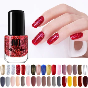 

NEE JOLIE Nail Polish Fast Dry 49 Colors Nude Coffee Gray Red Series Mirror Nail Art Polish varnish Art Decoration