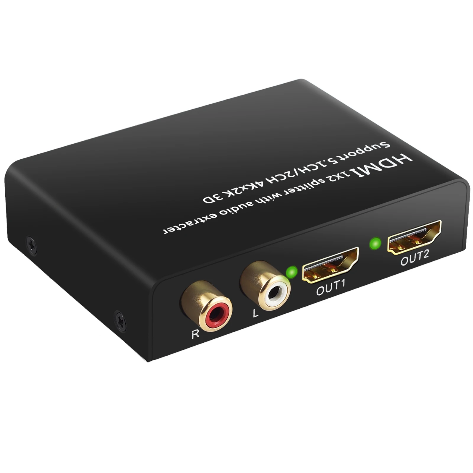 Proster 2 Way HDMI Сплиттер 4K HDMI аудио экстрактор HDMI 1x2 сплиттер с аудио экстрактор Поддержка 2CH 5.1CH 4K x 2K 3D конвертер