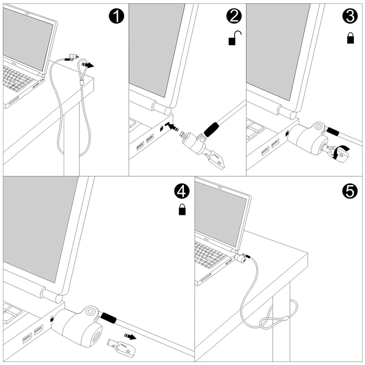 4 шт. планшет высокая безопасность Фабрика Изменяемая комбинация ноутбук кабельный замок для ноутбука телефон Противоугонная
