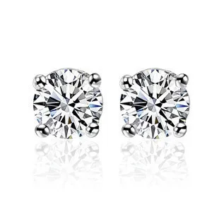 

European Unisex Sparking Zircon Girls Unique High Quality 4MM 6MM Stud Earring E1774