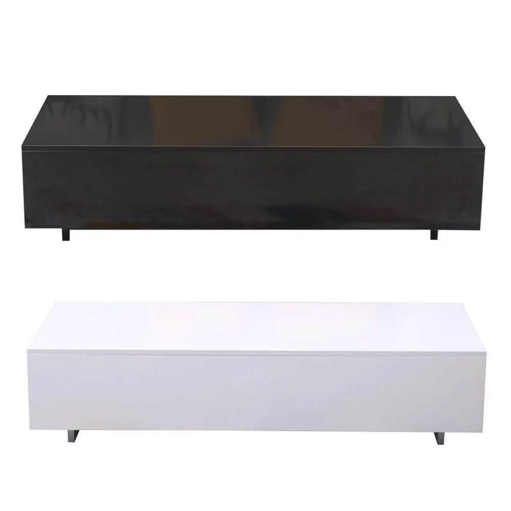 

Fashion Coffee Table Rectangular Side Table Modern Home Desk High Gloss Finish Tea Table Living Room Furniture
