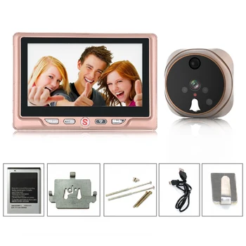 

1pc new Professional 4.3 Inch HD LCD Screen Convenient Home Security Digtial Peephole Camera Motion Detection Doorbell