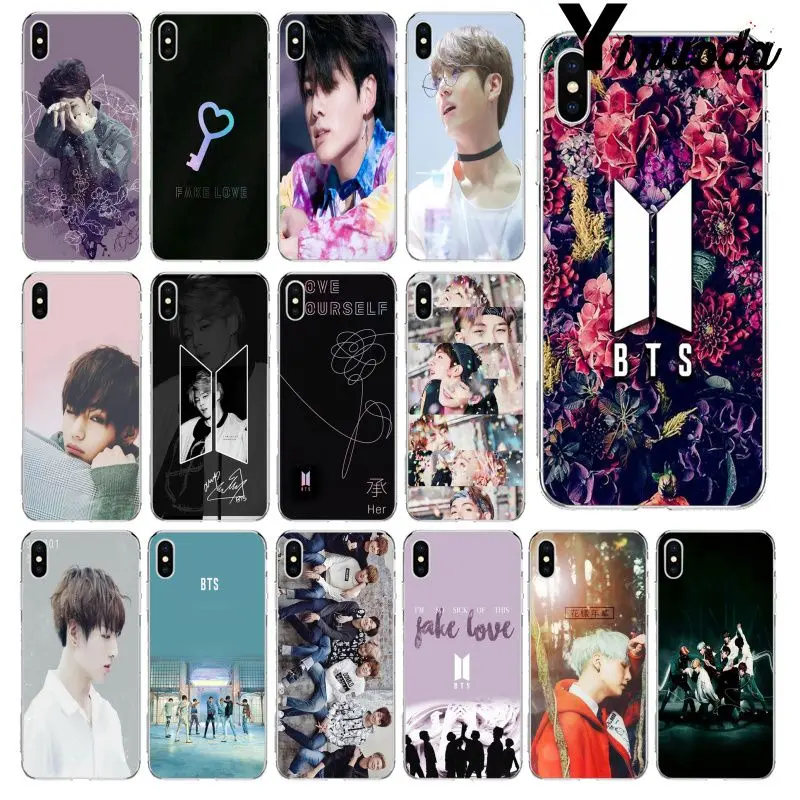 

Yinuoda BTS Korea Bangtan Boys Young Forever Smart Cover Soft Shell Phone Case for iPhone 5 5Sx 6 7 7plus 8 8Plus X XS MAX XR