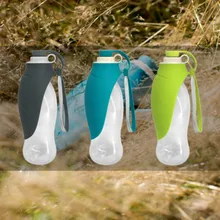 Бутылка для воды для собак, силиконовая дорожная собачья миска для щенков, кошек, диспенсер для воды