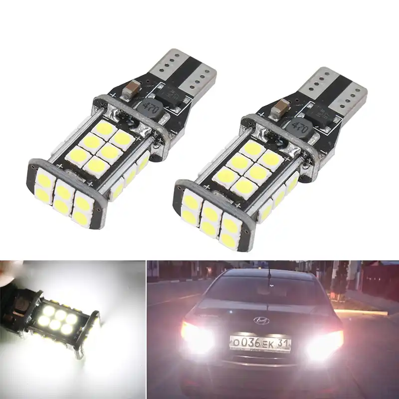 2x 15smd T15 W16W Reverse LED Cree White 6000K Canbus Hyundai Santa Fe MK3 2012+