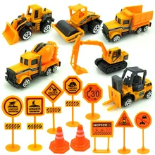 16 Pcs 1:64 Alloy Diecast Car Construction Vehicle Engineering Car Excavator Dump Roller Truck Model Toys Lot for Children Adult 16 Pcs 1:64 Alloy Diecast Car Construction Vehicle Engineering Car Excavator Dump Roller Truck Model Toys Lot for Children Adult