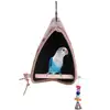 parrot Winter Plush Hut Tent Nest Stand Parrot Bed Sleep Parakeet Cage Cave Hanging Decor  Birdhouse for Small  Cockatoo Finch