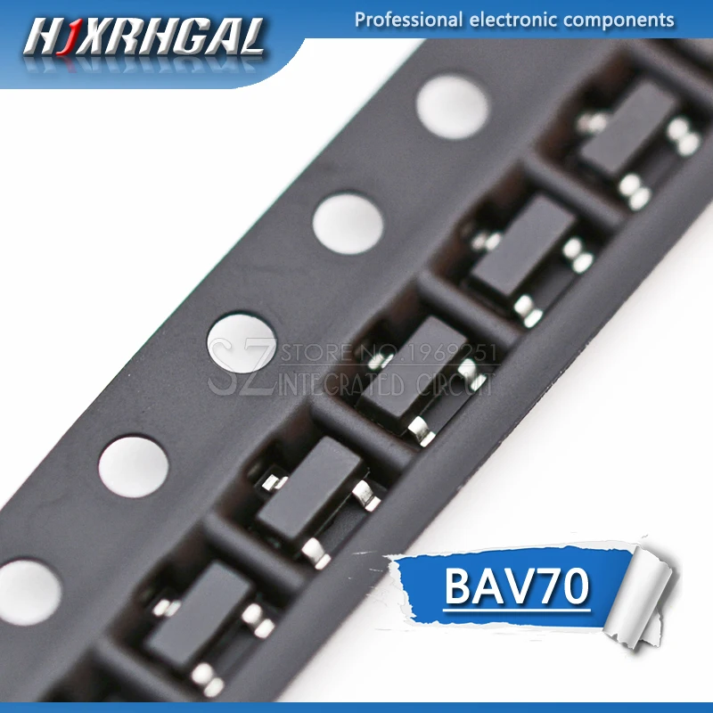 100 шт. BAV70 0.2A 70V СОТ-23 A4 SMD транзистор SOT BAV70LT1G HJXRHGAL