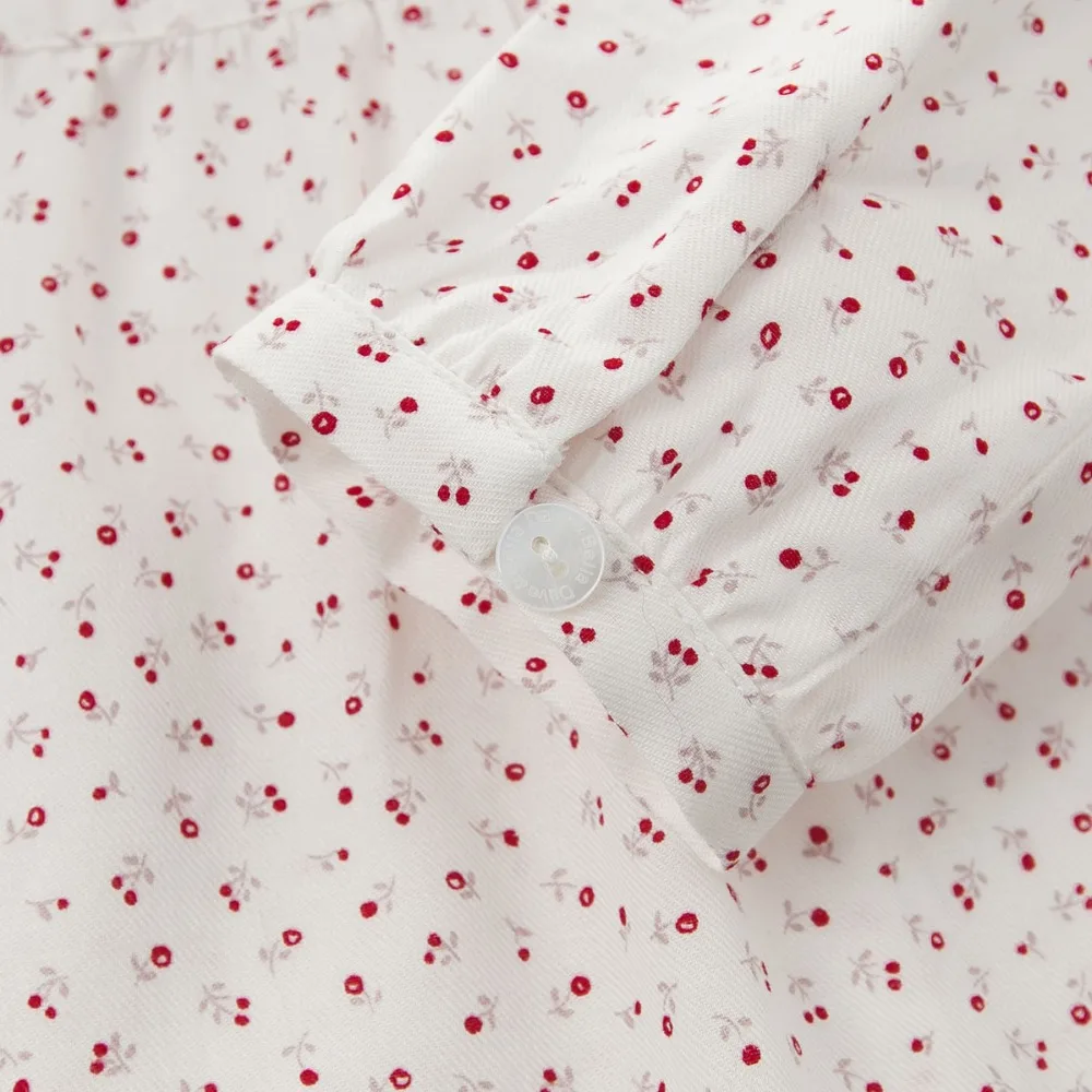 DB3915 dave bella/Осенняя рубашка с цветочным рисунком для маленьких девочек блузки для девочек хлопковые топы для малышей, Детские рубашки для малышей блузки для девочек