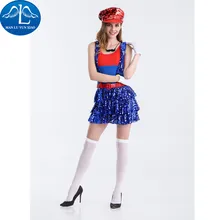 Manluyunxiao super mario cosplay anime super mario traje mujer adultos bling bling cosplay envío gratis
