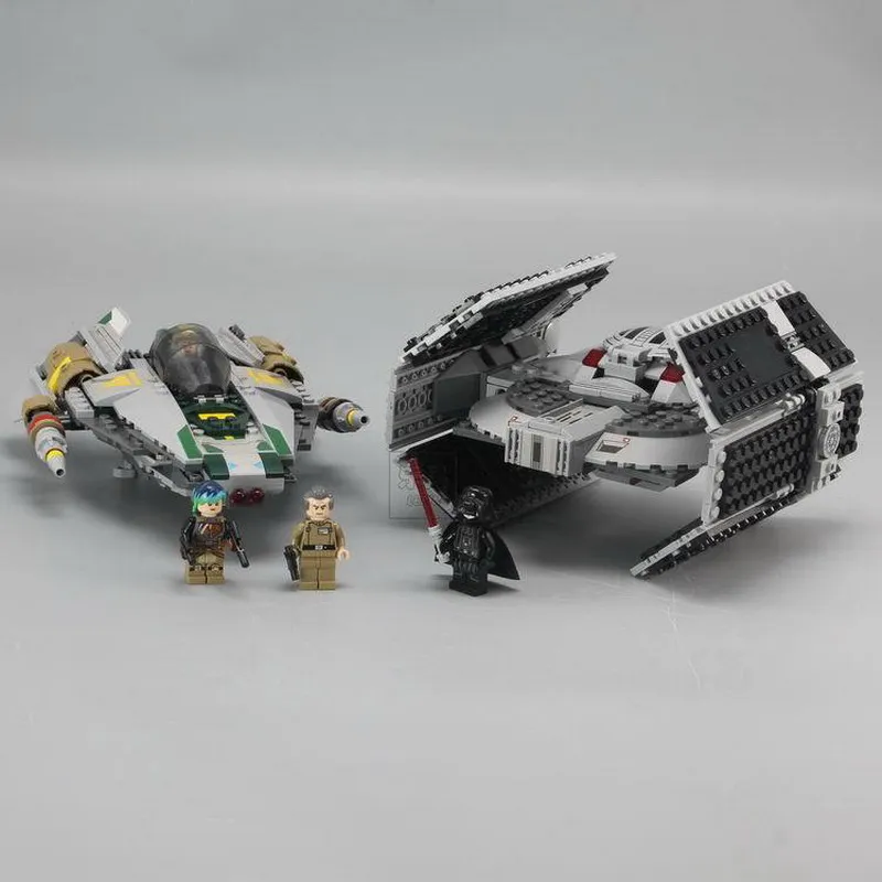 

05030 LEPIN Star Wars Vader Tie Advanced VS A-Wing Starfighter Model Building Blocks Figure Toys For Children Compatible Legoe