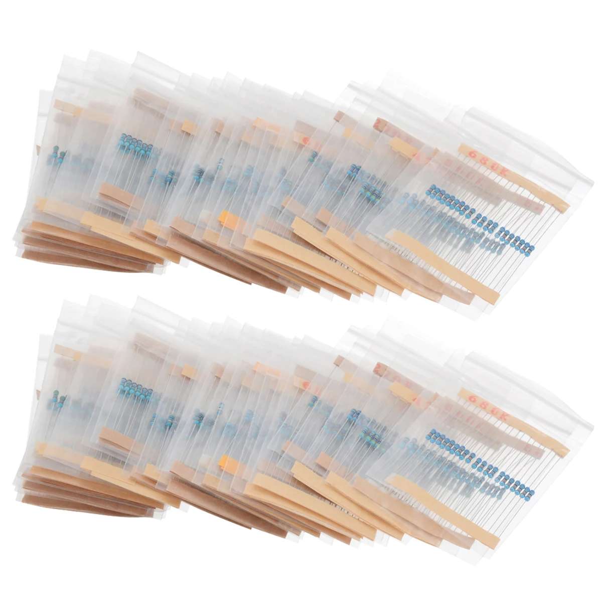 1460pcs/set Electronic Tool 1/4W Metal Film Resistance Resistor Assortment Kit Labelled 1% Precision