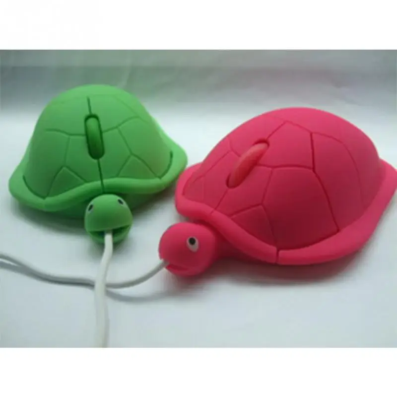 USB 2.0 Creative Cartoon Turtle Optical Wired Computer Mouse - Green
