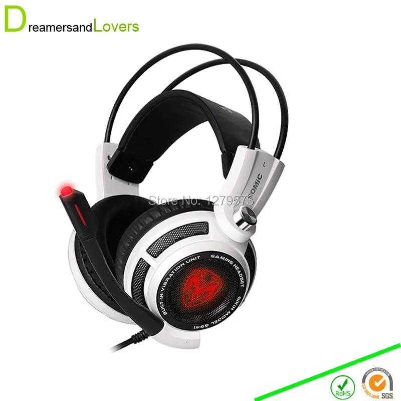 

7.1 Surround Sound Stereo Over-the-Ear Gaming Headset with Noise Reduction Microphone LED Lighting, Smart Vibration for Computer