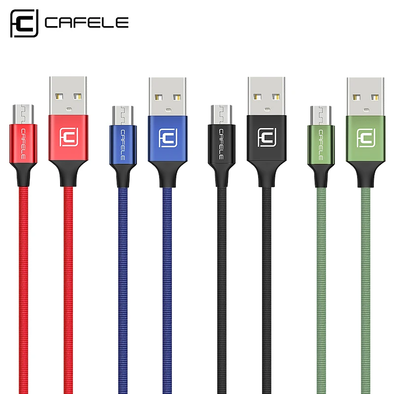 CAFELE Micro Usb кабель для samsung S7 S6 край huawei Xiaomi кабель синхронизации данных и зарядки Usb кабель с нейлоновой оплеткой кабель 5V 2.1A