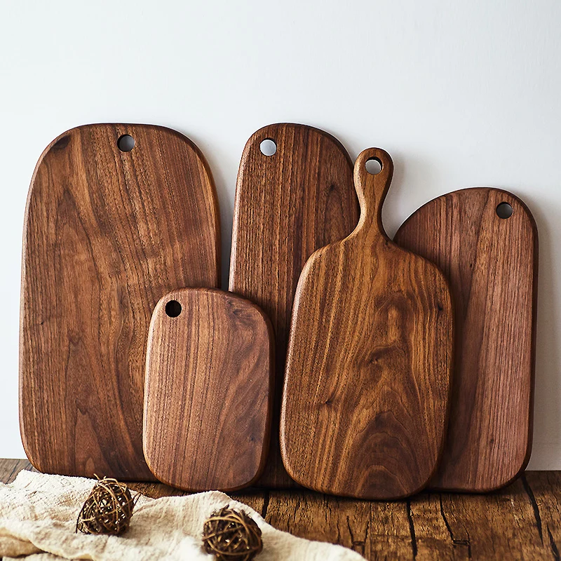 

Black walnut chopping board Bread board Sushi plate Real wood tray Pizza board Cutting board Chopping Blocks