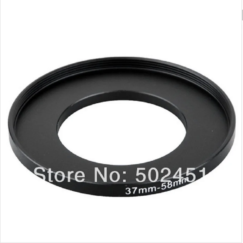 

NEW 37mm-58mm BLACK Aluminum metal selling 37-58 mm 37 to 58 37mm to 58mm Step Up Ring Filter Adapter HOT Wholesale!